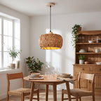 Fallow Woven Drum Pendant Light
