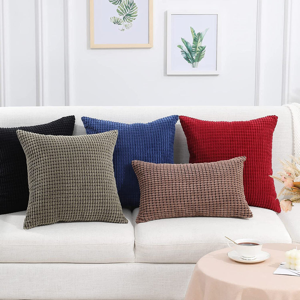Corduroy Pillow Covers Super Soft Boho Striped Pillow Covers