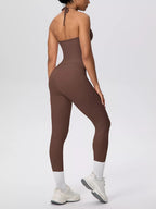 Halter Neck Cami and High-Waisted Pocket Leggings Active Set