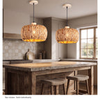Fallow Woven Drum Pendant Light