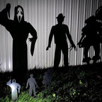 Halloween's Metal Villain Shadow Caster Yard Stake with Spotlight Projection
