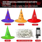 Halloween's Witch Hat String Lights 44ft with 104 Warm White LEDs