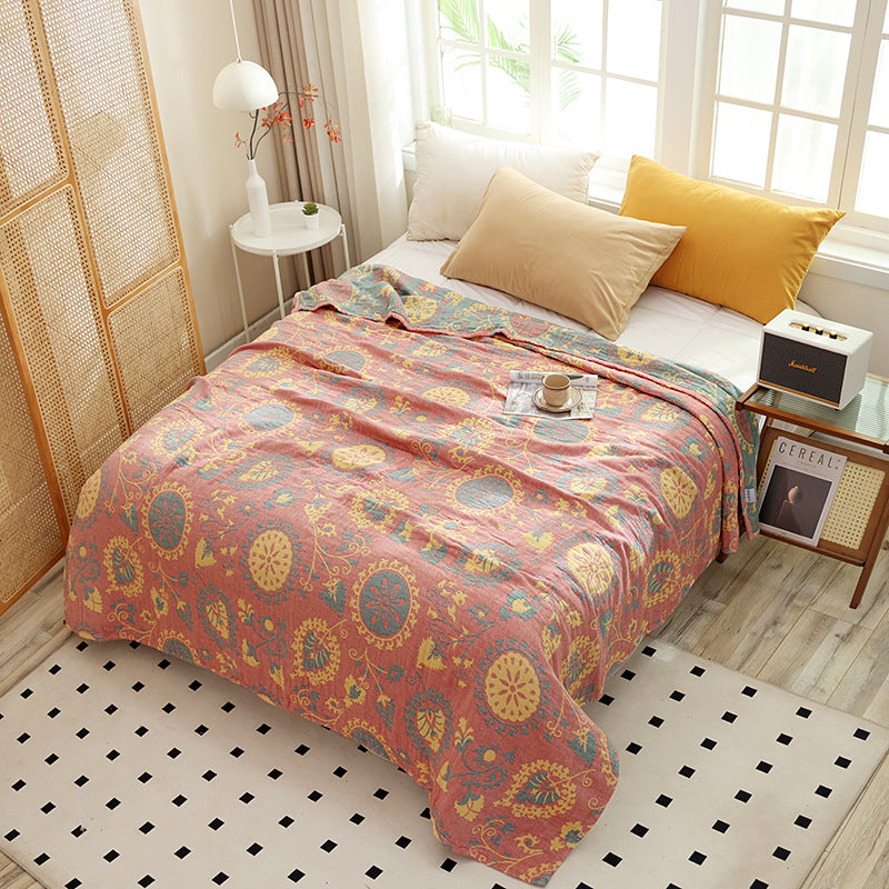 Cotton Gauze Four-layer Soft Single Double Towel Blanket Cover Blanket Summer Blanket