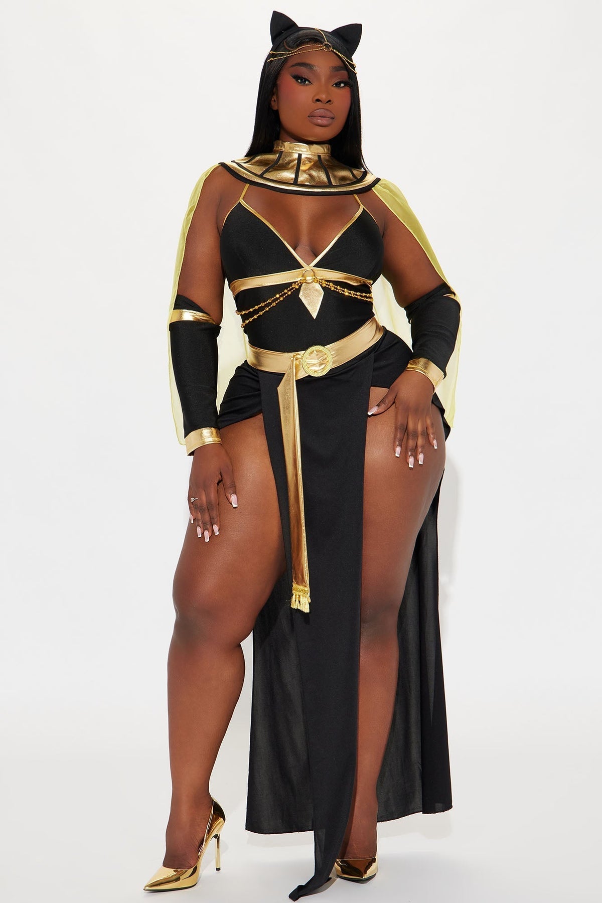Halloween's Egyptian Queen Costume Set with Cape and Headpiece