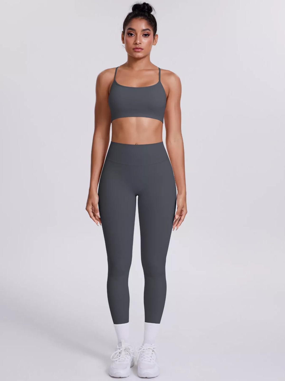 Criss-Cross Back Cami and Seamless Leggings Active Set