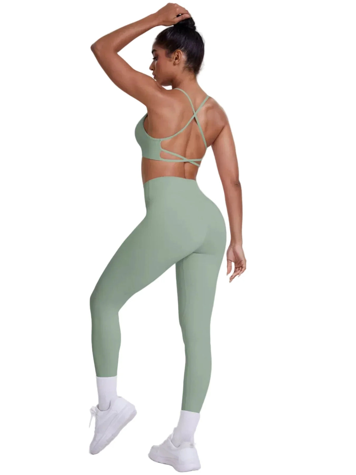 Criss-Cross Back Cami and Seamless Leggings Active Set
