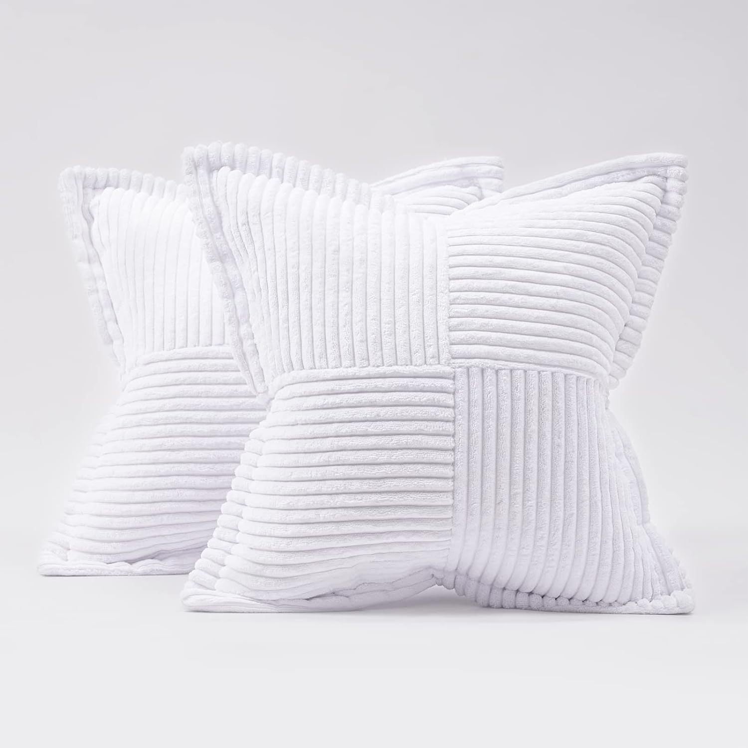 Corduroy Pillow Covers Super Soft Boho Striped Pillow Covers