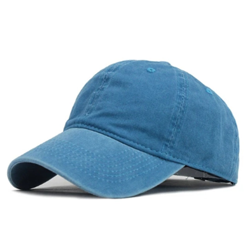 Men’s Washed Solid Baseball Hat – Casual Adjustable Couple Cap