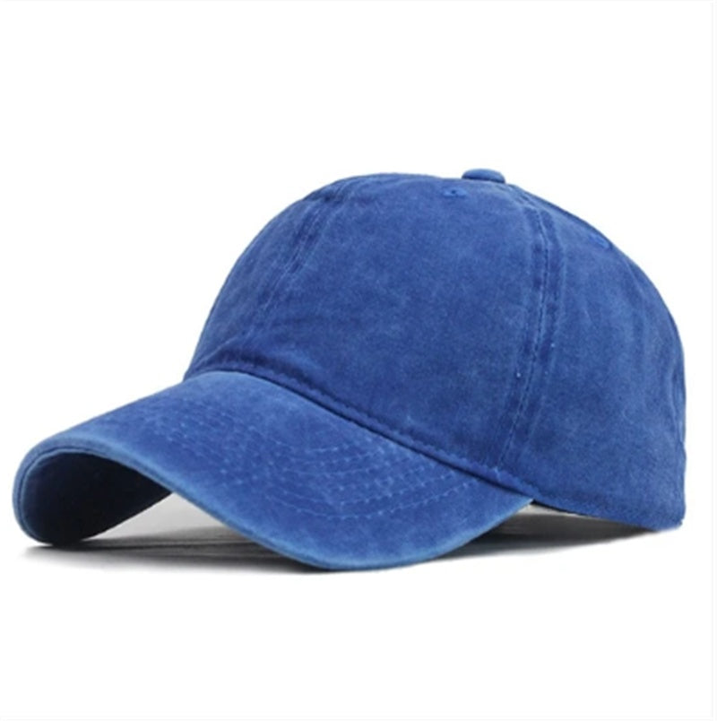 Men’s Washed Solid Baseball Hat – Casual Adjustable Couple Cap