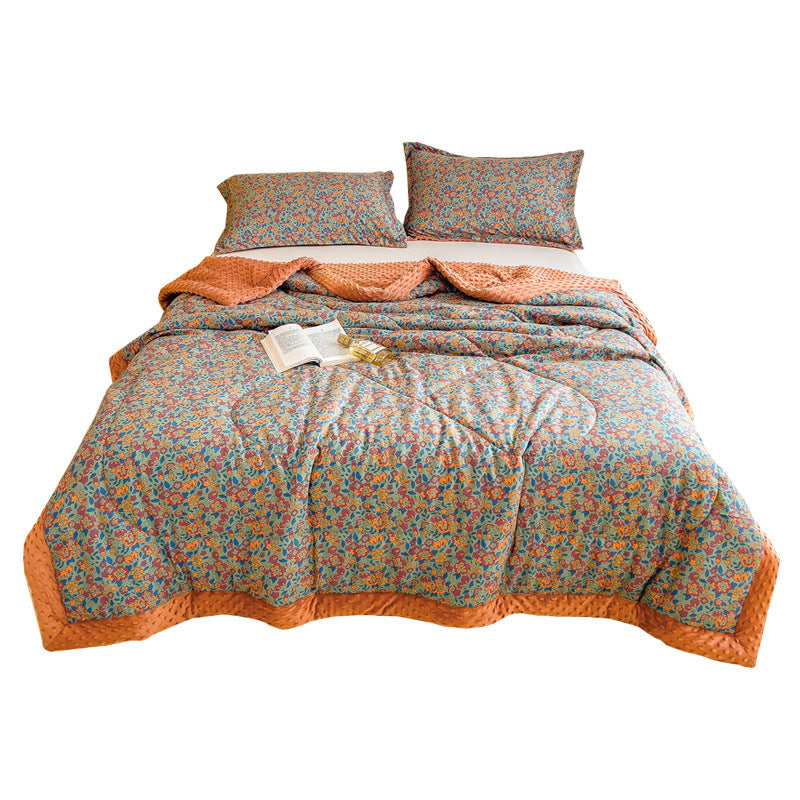 Washed Summer Blanket Airable Cover Summer Thin Beanie Velvet