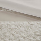 Luxury Embroidered 8-Piece Comforter Set – Neutral King Bedding