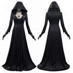 Halloween's Vampire Lady Cosplay Costume with Jacquard Coat and Gown