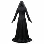 Halloween's Vampire Lady Cosplay Costume with Jacquard Coat and Gown