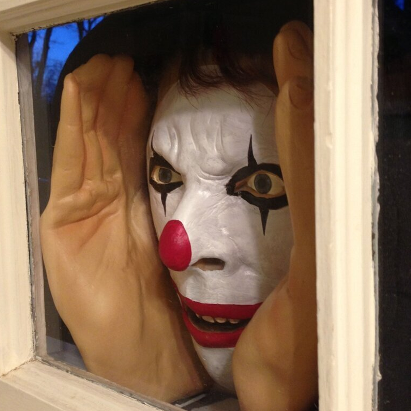 Halloween's Realistic Window Peeper Figure with Suction Cup Mount