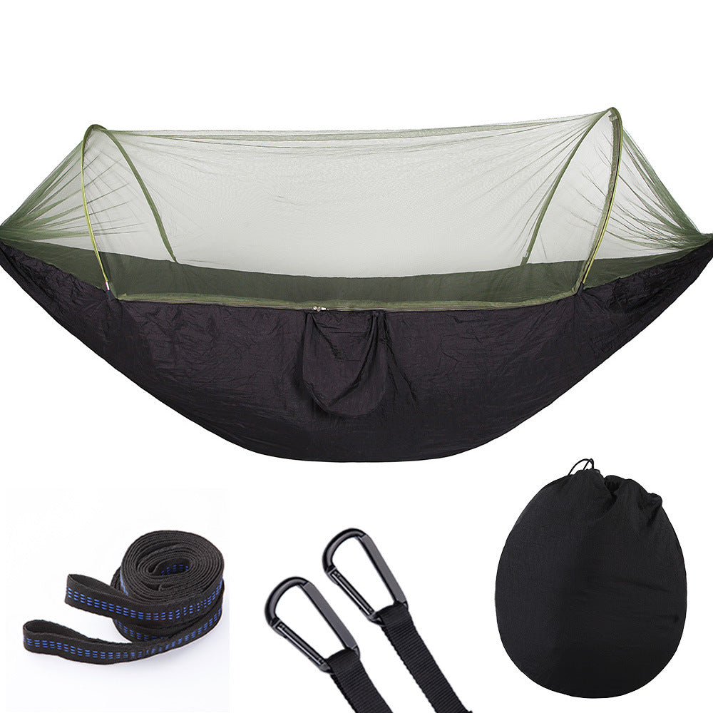 Automatic Quick-Open Hammock with Mosquito Net – Outdoor Relaxing Gear