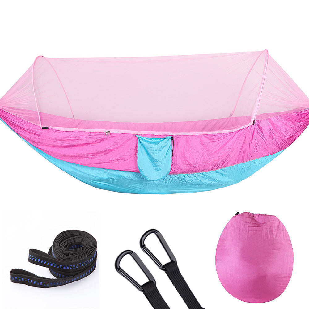 Automatic Quick-Open Hammock with Mosquito Net – Outdoor Relaxing Gear