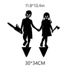 Halloween's Metal Villain Shadow Caster Yard Stake with Spotlight Projection