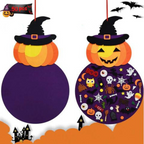 Halloween's Felt Board with 50+ Pieces and Wall Hanging Design for Kids