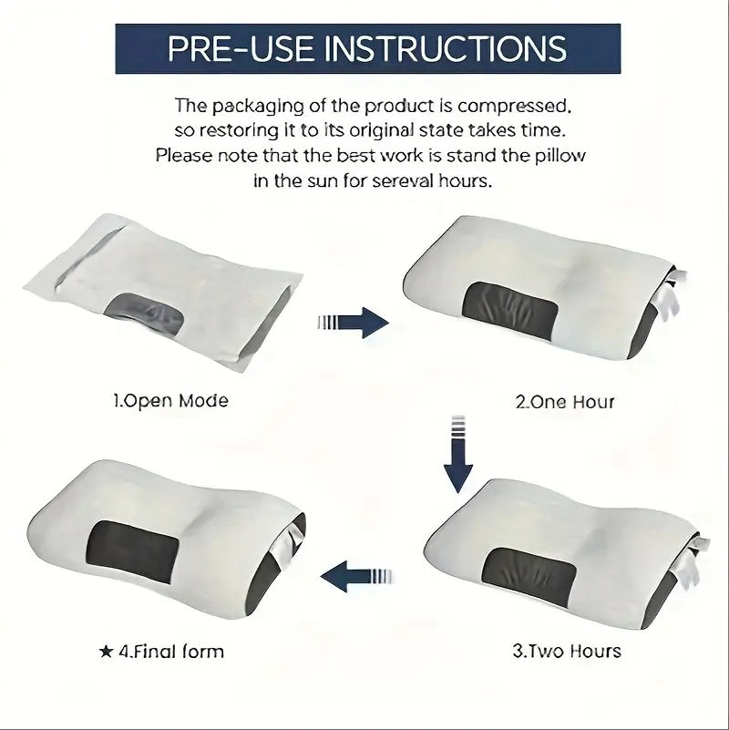 Ergonomic 3D Knitted Cotton Massage Pillow – Neck & Back Support