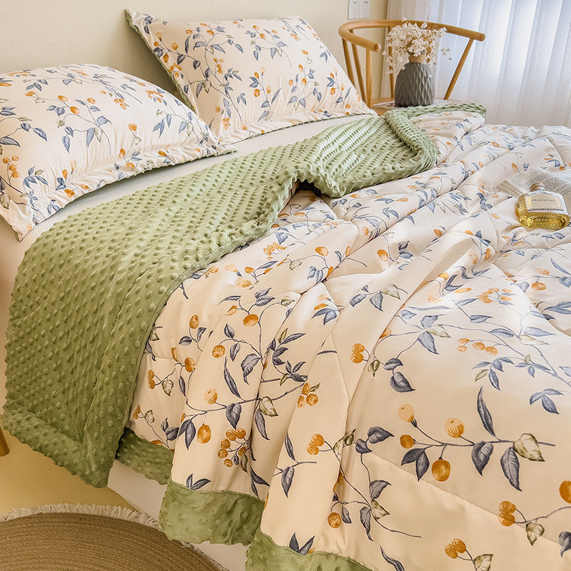 Washed Summer Blanket Airable Cover Summer Thin Beanie Velvet