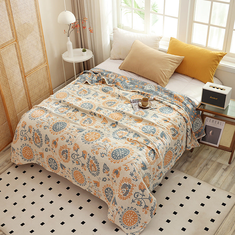 Cotton Gauze Four-layer Soft Single Double Towel Blanket Cover Blanket Summer Blanket