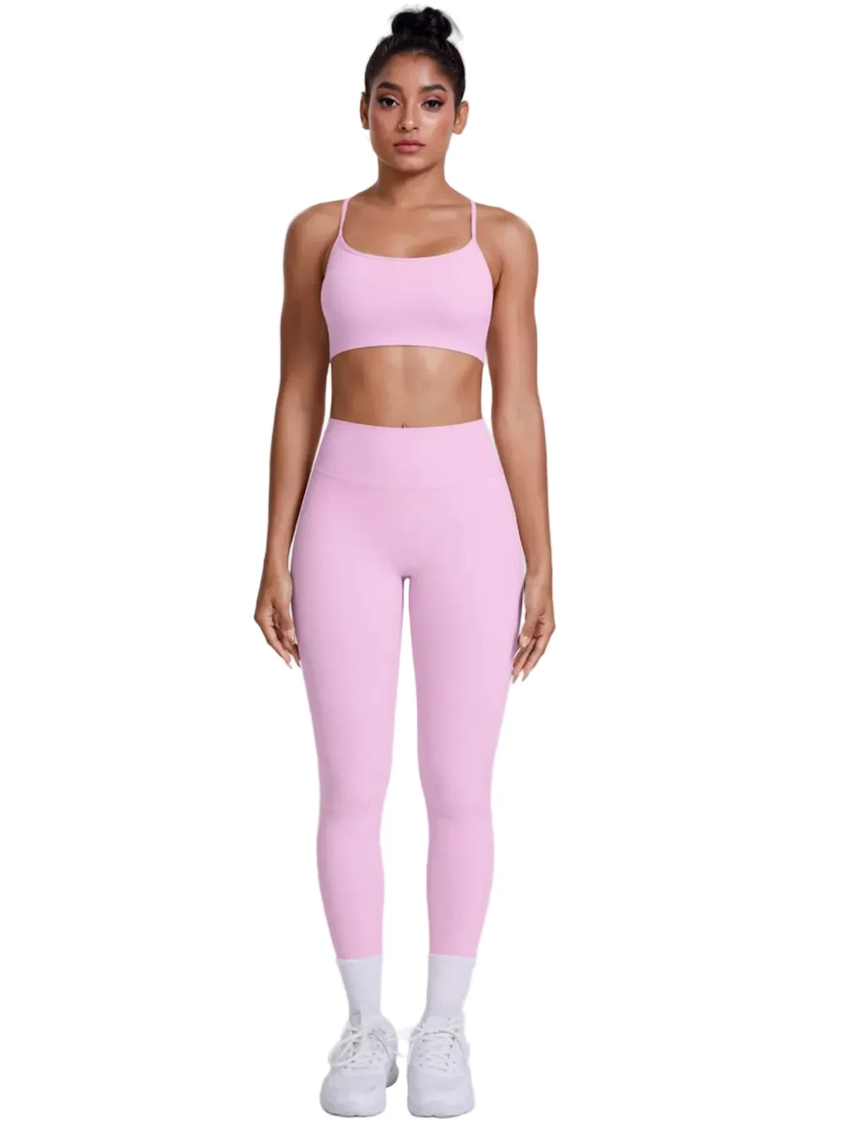 Criss-Cross Back Cami and Seamless Leggings Active Set