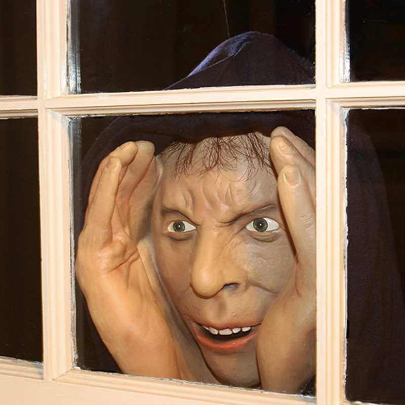 Halloween's Realistic Window Peeper Figure with Suction Cup Mount