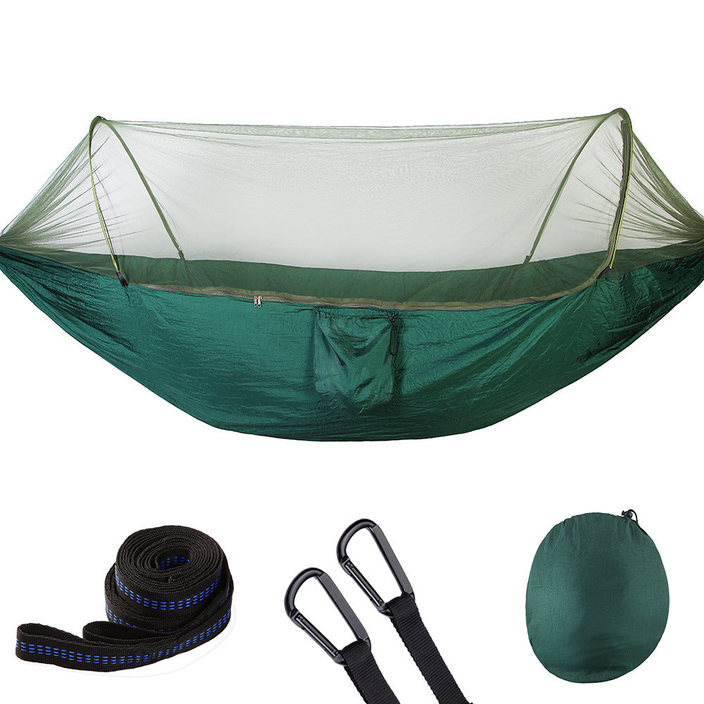 Automatic Quick-Open Hammock with Mosquito Net – Outdoor Relaxing Gear