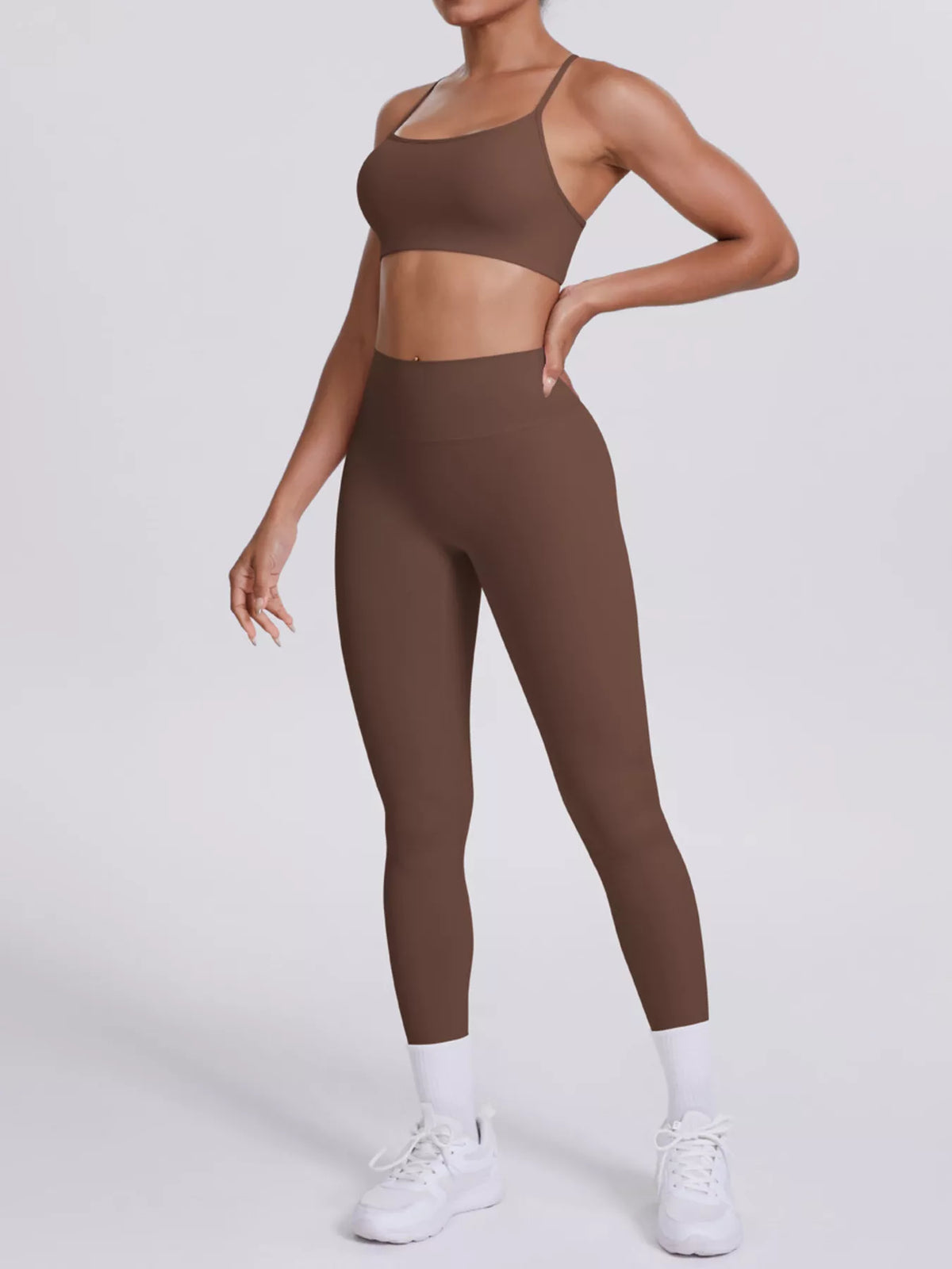 Criss-Cross Back Cami and Seamless Leggings Active Set