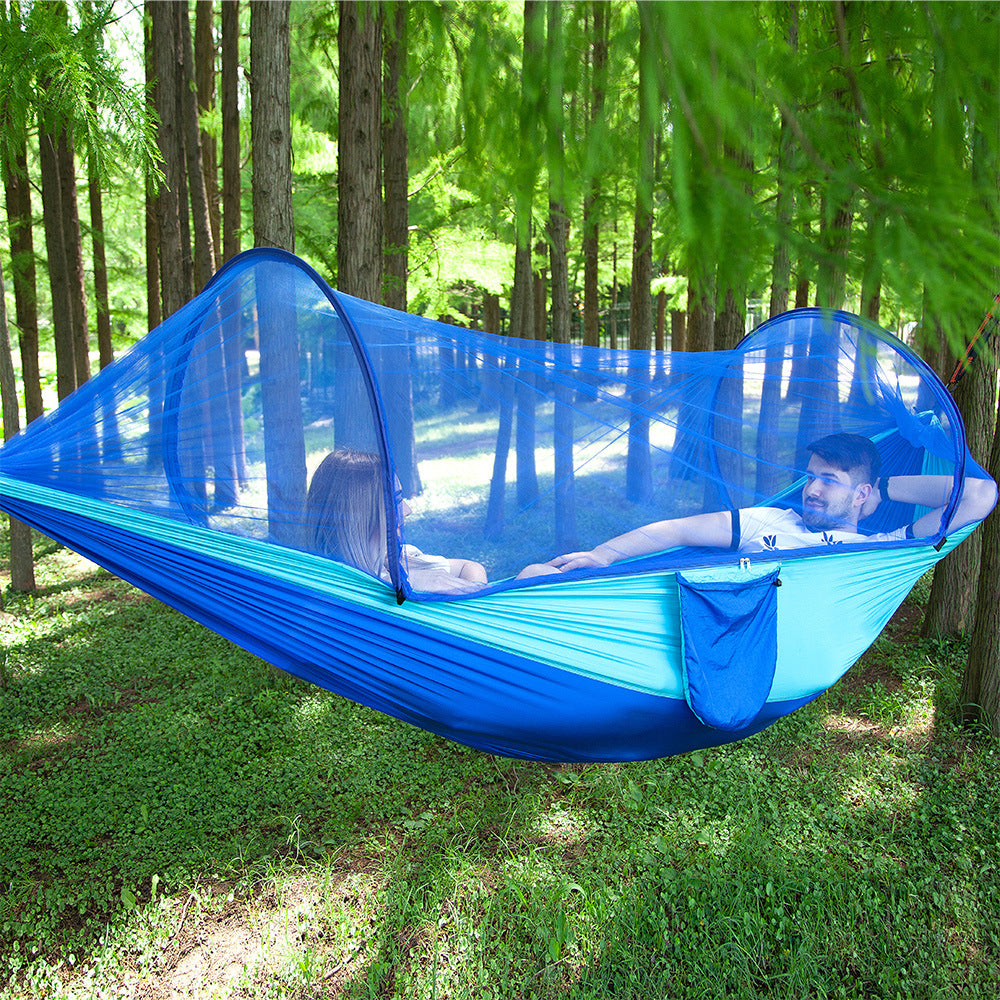 Automatic Quick-Open Hammock with Mosquito Net – Outdoor Relaxing Gear