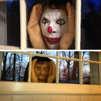 Halloween's Realistic Window Peeper Figure with Suction Cup Mount