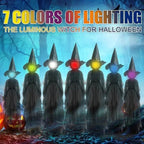 Halloween's Glowing Witch Figures with Sound Sensors and Flickering Heads
