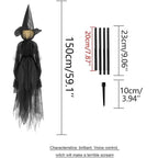 Halloween's Glowing Witch Figures with Sound Sensors and Flickering Heads