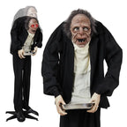 Halloween's 5ft Animated Figure with Sound-Activated Movement and LED Eyes