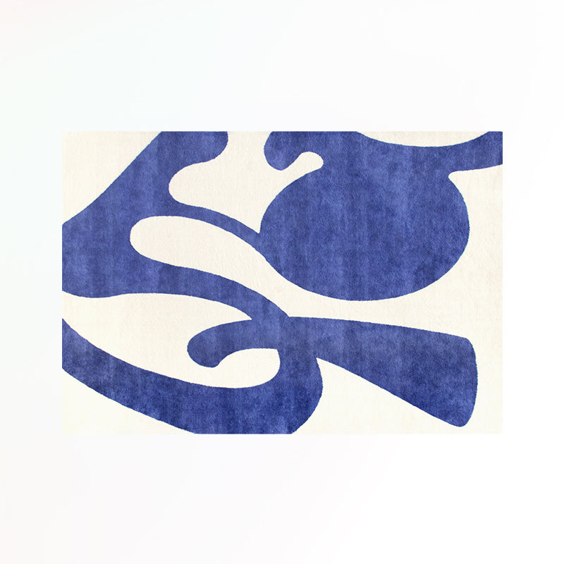 Abstract Blue Runner Rug