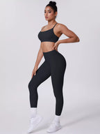 Criss-Cross Back Cami and Seamless Leggings Active Set