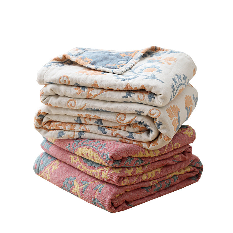Cotton Gauze Four-layer Soft Single Double Towel Blanket Cover Blanket Summer Blanket