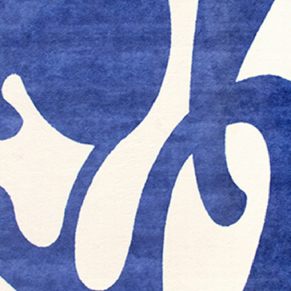 Abstract Blue Runner Rug