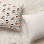 Halloween's Pumpkin Pattern Throw Pillow Cover with Soft Microfiber Fabric