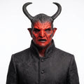 Halloween's Realistic Demon Mask with Horns for Cosplay & Costume Parties
