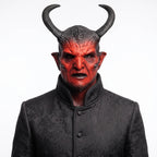 Halloween's Realistic Demon Mask with Horns for Cosplay & Costume Parties
