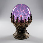 Halloween's Interactive Touch Globe Skeletal Hand Plasma Lamp