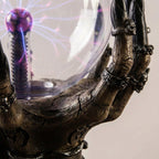 Halloween's Interactive Touch Globe Skeletal Hand Plasma Lamp