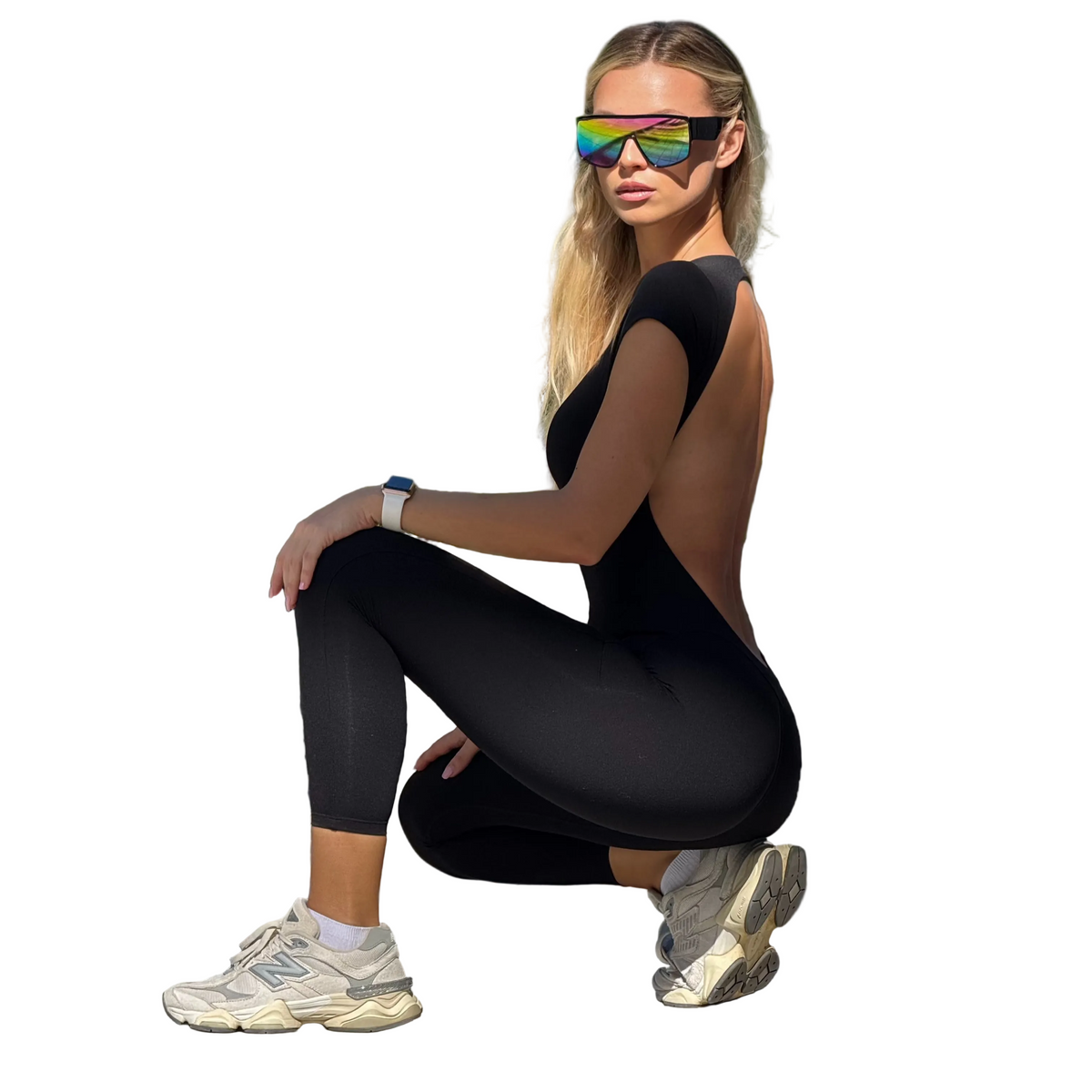 The Lily Backless Cap-Sleeve Sculpting Jumpsuit