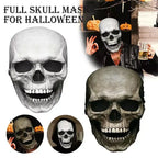 Halloween's Realistic Skull Mask with Moving Jaw and Bone Details