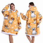 Oversized Plush Hoodie Blanket Warm Winter Loungewear