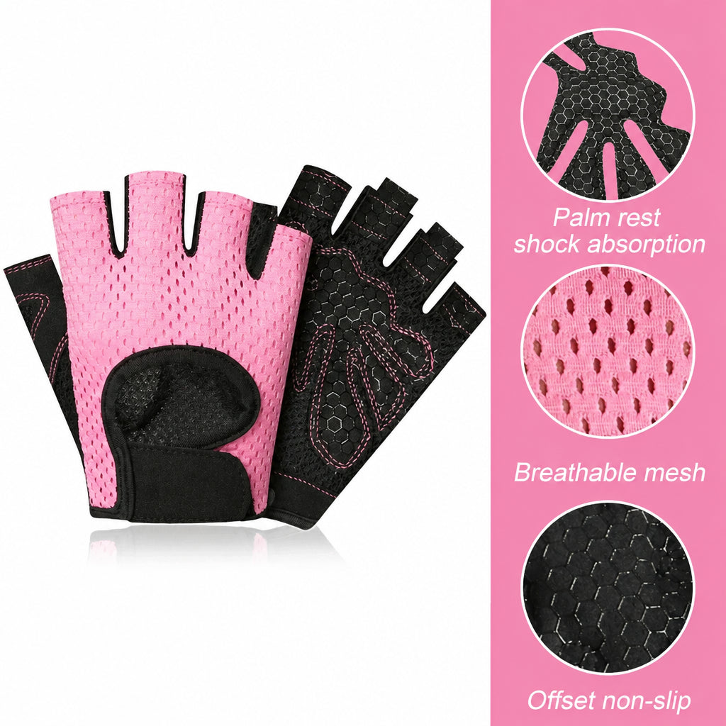 Unisex Half Finger Gym Gloves Workout Weight Lifting Grip