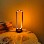 Modern Ring LED Bedside Lamp Three Color Dimming Night Light