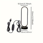 Modern Ring LED Bedside Lamp Three Color Dimming Night Light