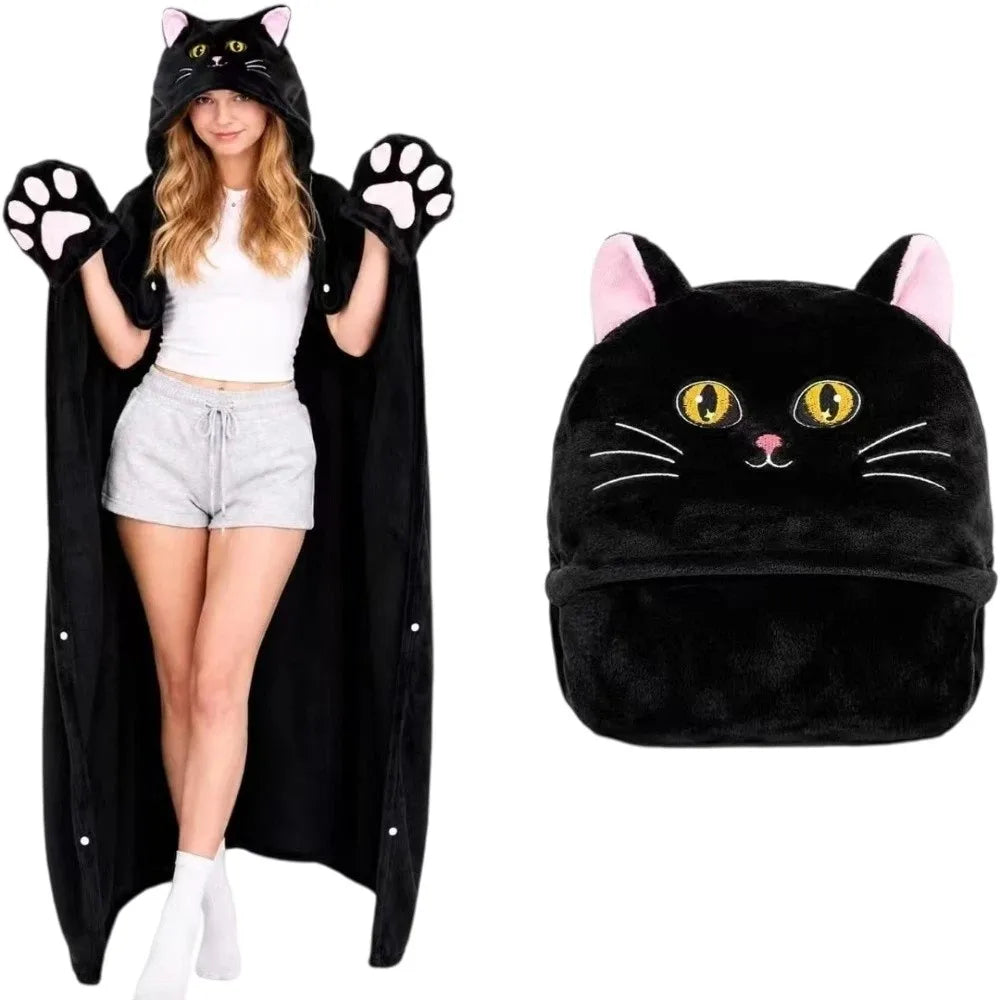 Adults Cartoon Animal Wearable Blanket Soft Winter Nap Throw